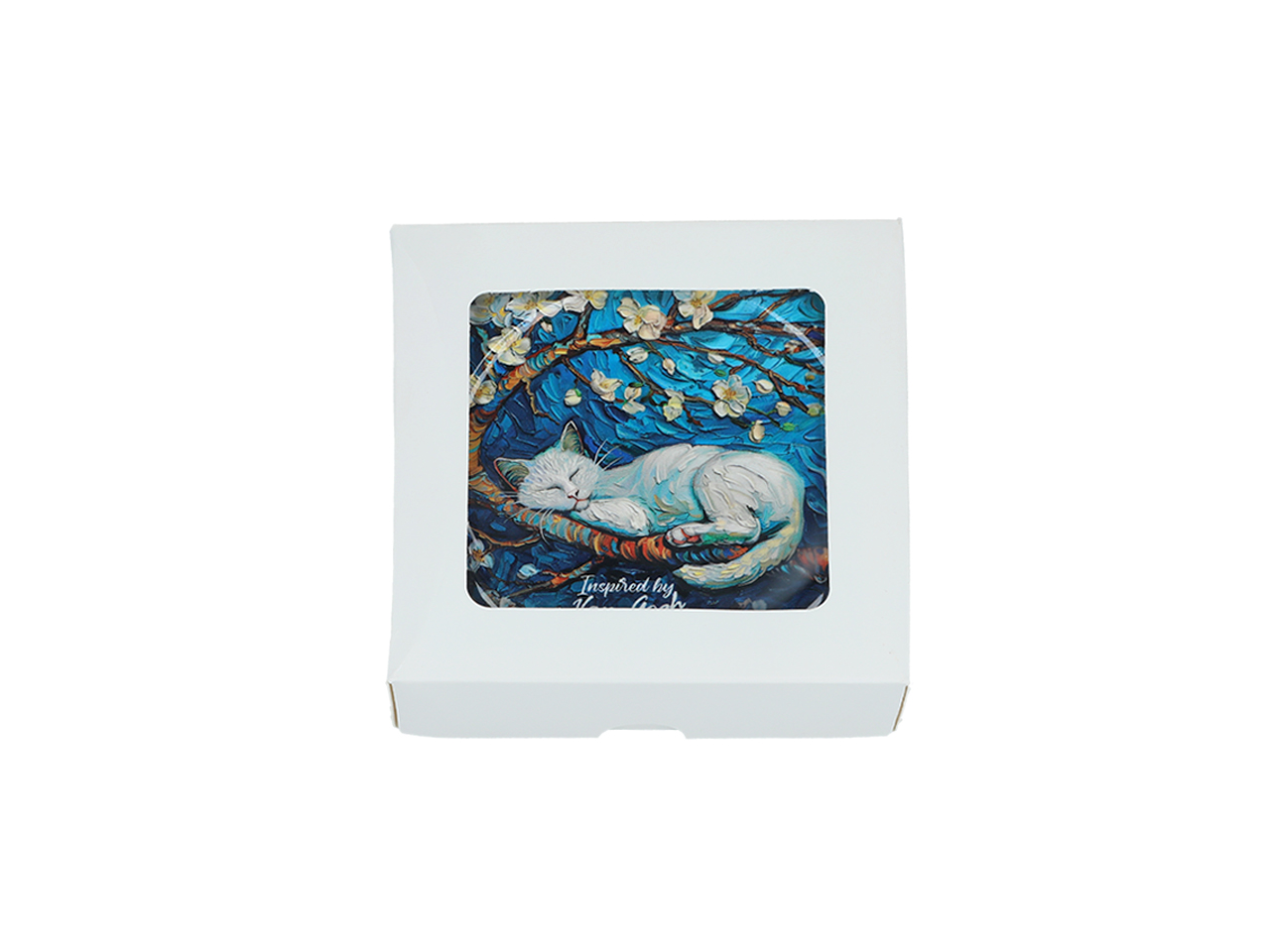 Kpl. 4 podkładek ceramicznych z uszami - Inspirowane malarstwem V. van Gogh (CARMANI) - obrazek 3