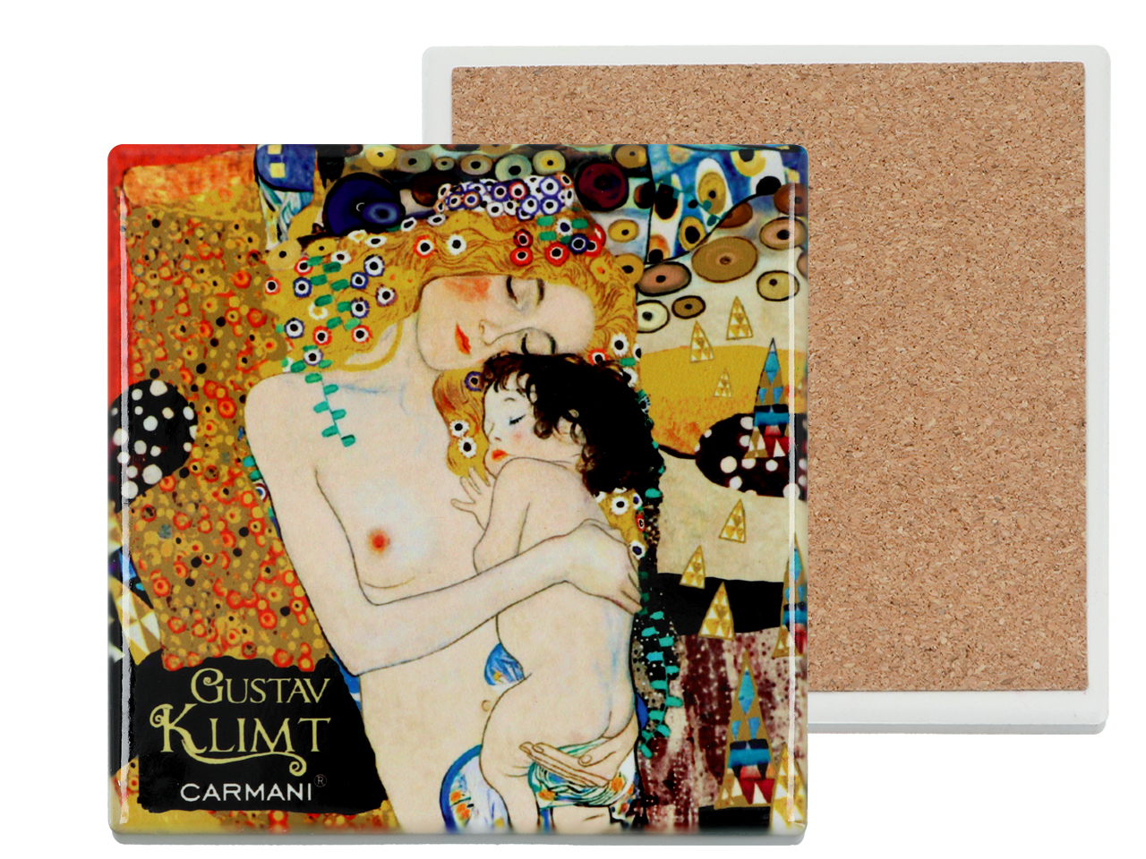 Podkładka ceramiczna, kwadratowa - G. Klimt, Macierzyństwo (CARMANI)