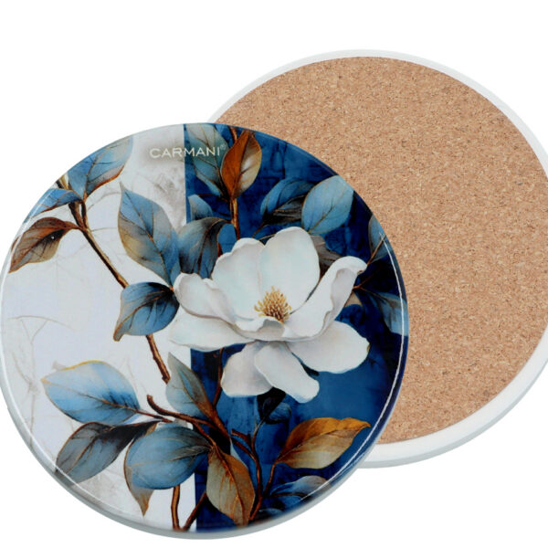 Podkładka ceramiczna, okrągła - Kwiaty (CARMANI)