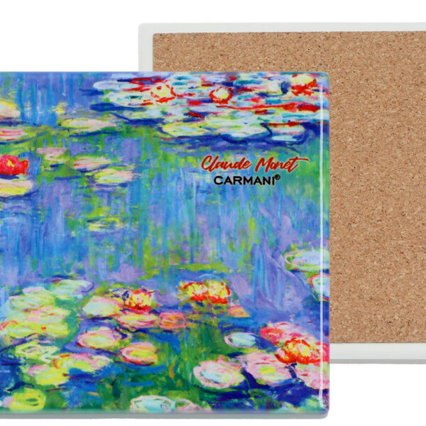 Podkładka ceramiczna, kwadratowa - C. Monet, Lilie wodne (CARMANI)