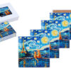 Kpl. 4 Podkładek ceramicznych - Inspirowane malarstwem V. van Gogh (CARMANI)