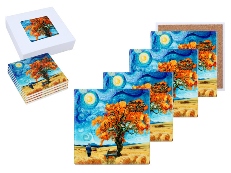 Kpl. 4 Podkładek ceramicznych - Inspirowane malarstwem V. van Gogh (CARMANI)