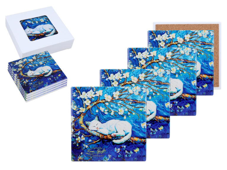 Kpl. 4 Podkładek ceramicznych - Inspirowane malarstwem V. van Gogh (CARMANI)