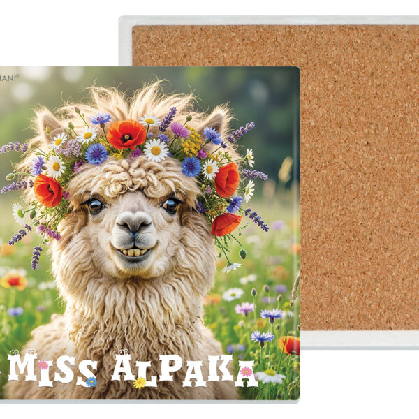 Podkładka ceramiczna, kwadratowa - Alpaki (CARMANI)