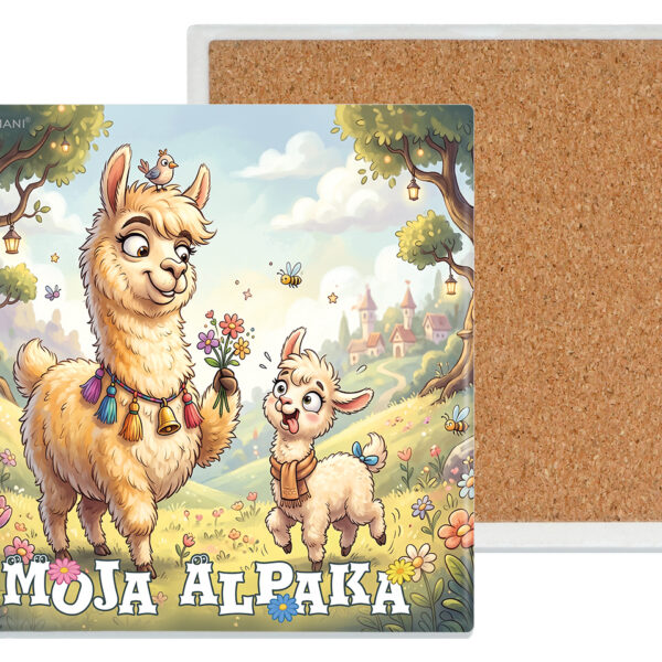 Podkładka ceramiczna, kwadratowa - Alpaki (CARMANI)