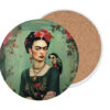 Podkładka ceramiczna, okrągła (duża) - Inspirowane malarstwem F. Kahlo (CARMANI)