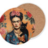 Podkładka ceramiczna, okrągła (duża) - Inspirowane malarstwem F. Kahlo (CARMANI)