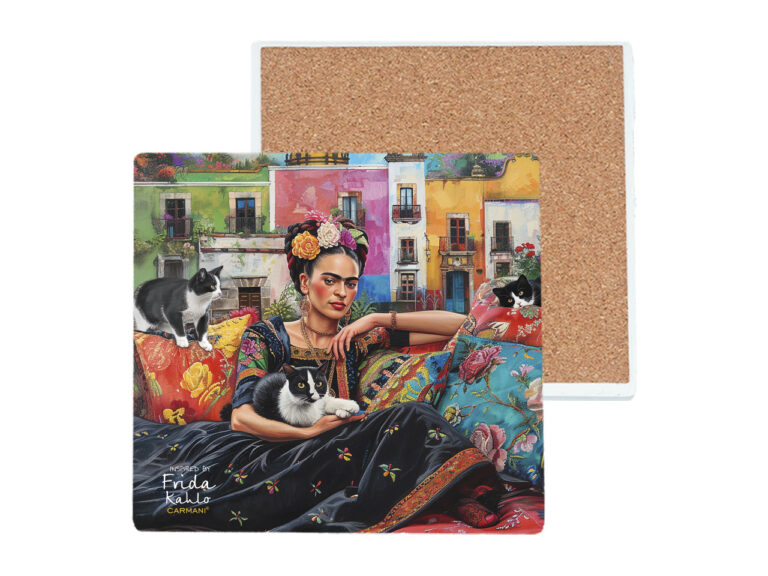 Podkładka ceramiczna, kwadratowa (duża) - Inspirowane malarstwem F. Kahlo (CARMANI)