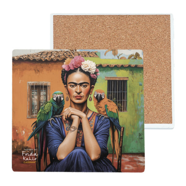 Podkładka ceramiczna, kwadratowa (duża) - Inspirowane malarstwem F. Kahlo (CARMANI)