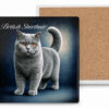 Podkładka ceramiczna, kwadratowa - Koty British Shorthair (CARMANI)
