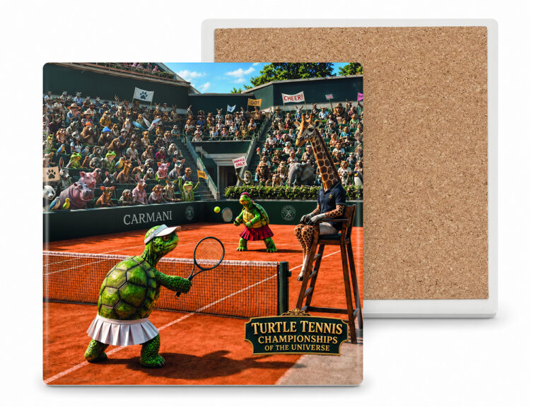 Sportowe zwierzaki - Tenis Żółwie podkładka ceram/korkowa (CARMANI)