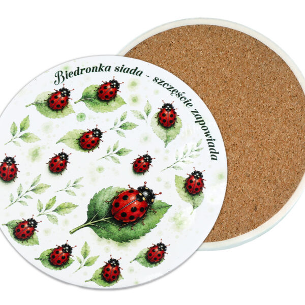 Biedronka - Amulet szczęścia podkładka ceram/korkowa (CARMANI)