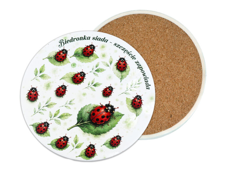 Biedronka - Amulet szczęścia podkładka ceram/korkowa (CARMANI)
