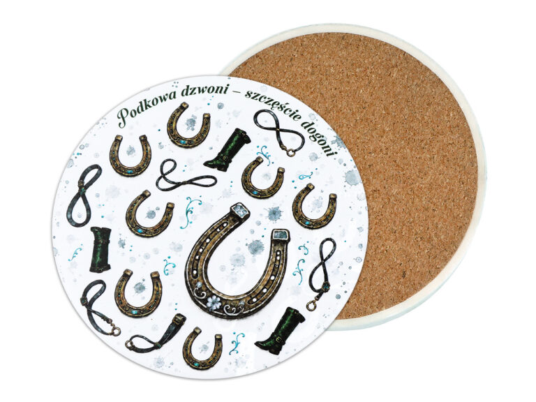 Podkowa - Amulet szczęścia podkładka ceram/korkowa (CARMANI)