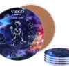 Kpl. 4 podkładek ceramicznych, okrągłe - Znaki zodiaku, Panna (CARMANI)