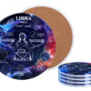 Kpl. 4 podkładek ceramicznych, okrągłe - Znaki zodiaku, Waga (CARMANI)