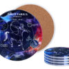 Kpl. 4 podkładek ceramicznych, okrągłe - Znaki zodiaku, Strzelec (CARMANI)