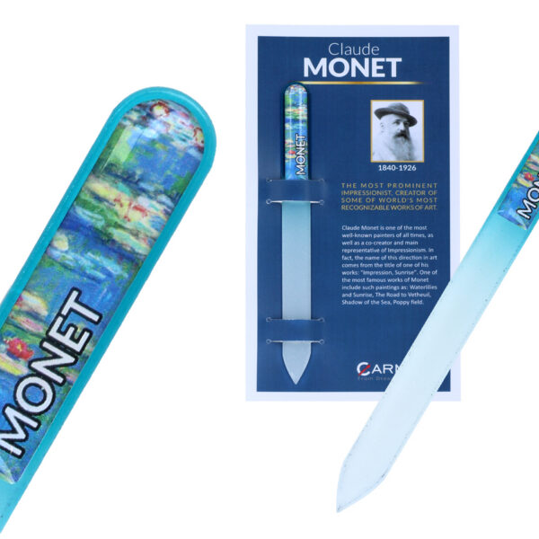 Szklany pilniczek do paznokci - C. Monet - Lilie wodne (CARMANI)