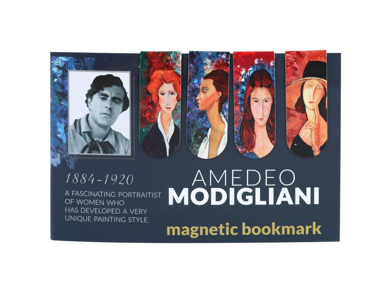 Kpl. 4 zakładek magnetycznych - A. Modigliani (CARMANI) - obrazek 2