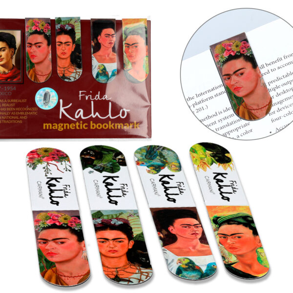 Kpl. 4 zakładek magnetycznych - F. Kahlo (CARMANI)