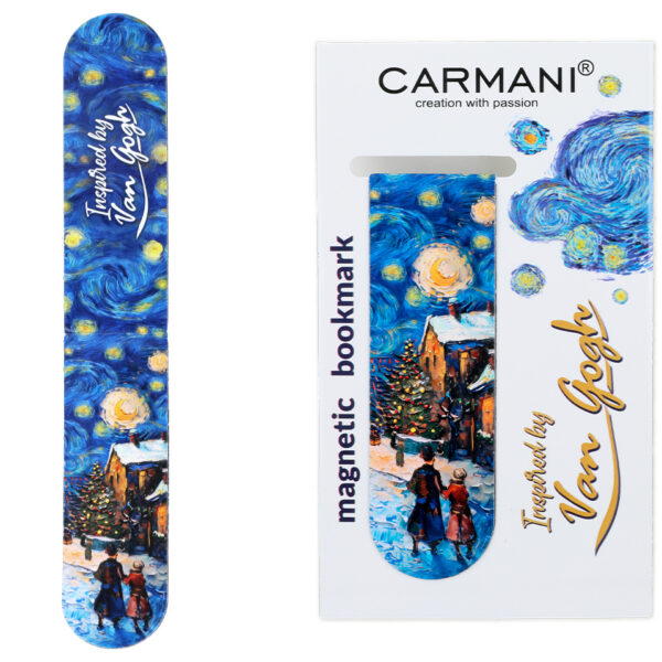 Zakładka magnetyczna - inspirowany malarstwem van Gogha, Świąteczna Noc pod gwiazdami (CARMANI)