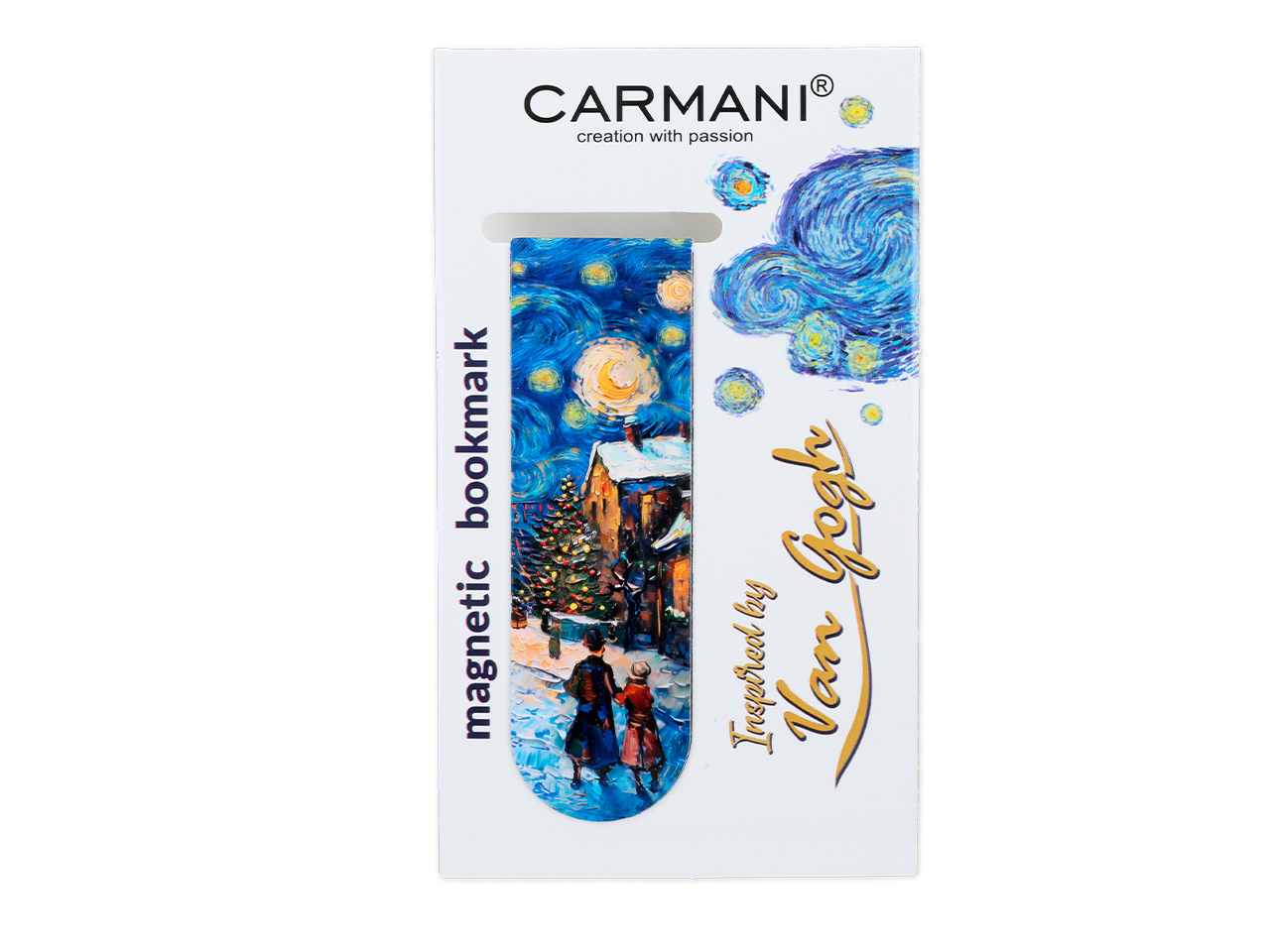 Zakładka magnetyczna - inspirowany malarstwem van Gogha, Świąteczna Noc pod gwiazdami (CARMANI) - obrazek 3
