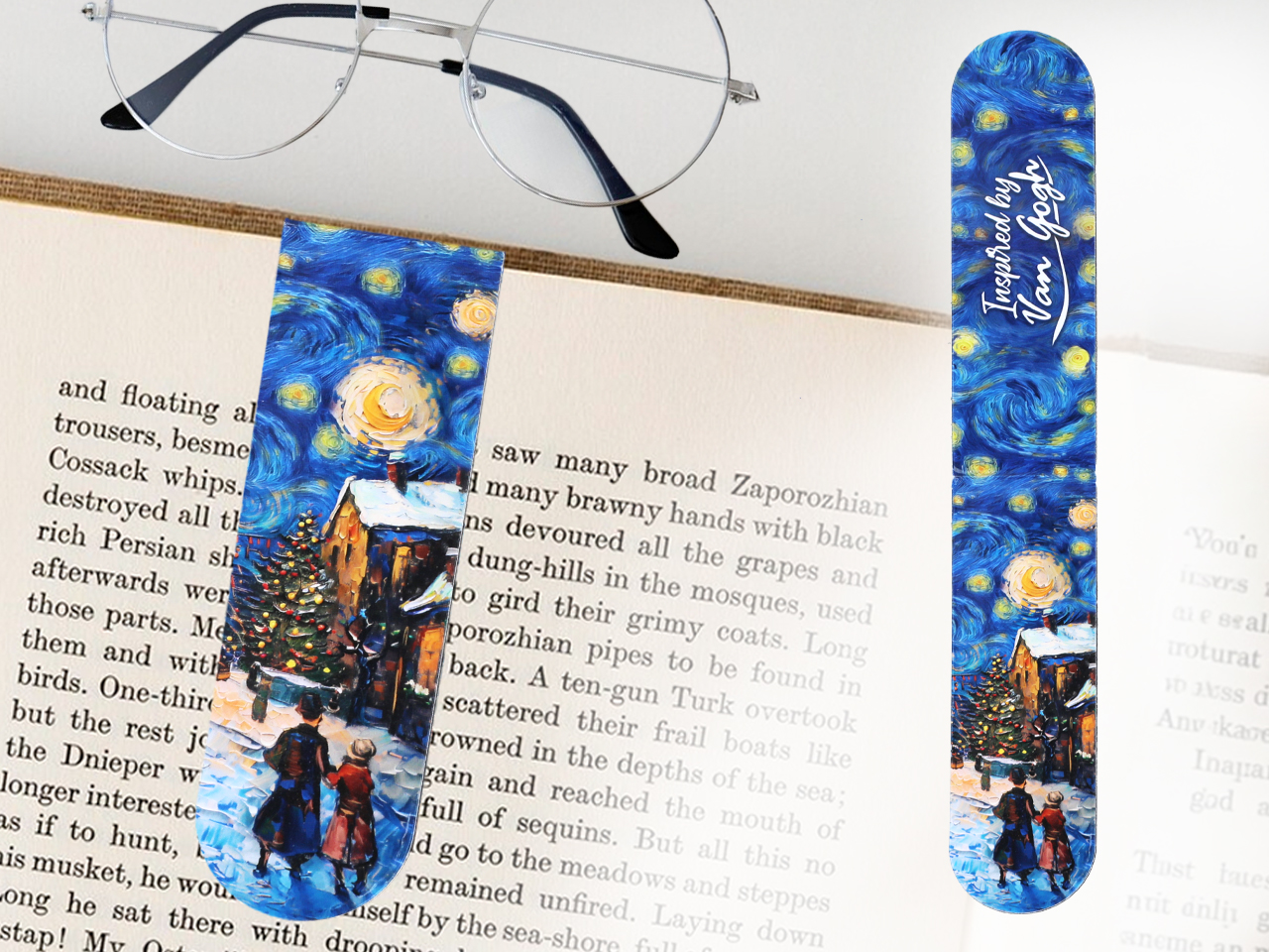 Zakładka magnetyczna - inspirowany malarstwem van Gogha, Świąteczna Noc pod gwiazdami (CARMANI) - obrazek 4