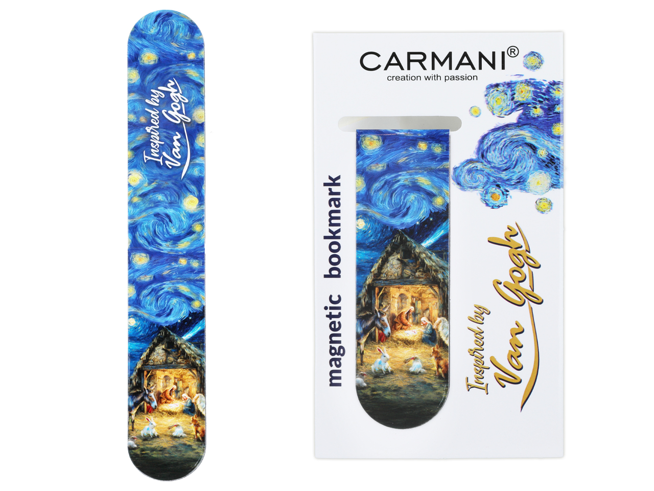 Zakładka magnetyczna - inspirowany malarstwem van Gogha, Boże Narodzenie (CARMANI)
