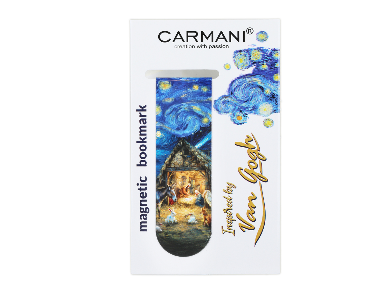 Zakładka magnetyczna - inspirowany malarstwem van Gogha, Boże Narodzenie (CARMANI) - obrazek 3