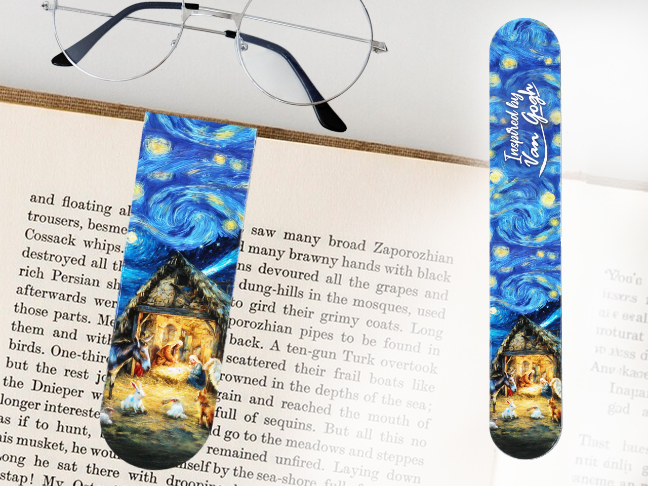 Zakładka magnetyczna - inspirowany malarstwem van Gogha, Boże Narodzenie (CARMANI) - obrazek 4