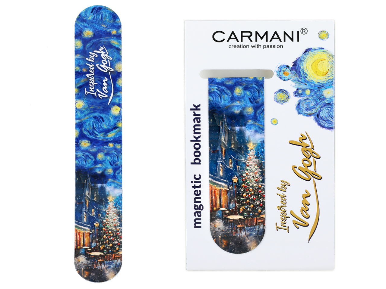 Zakładka magnetyczna - inspirowany malarstwem van Gogha, Świąteczna Noc pod gwiazdami (CARMANI)
