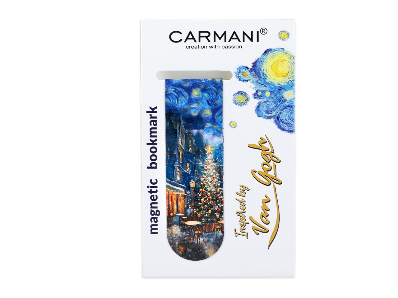 Zakładka magnetyczna - inspirowany malarstwem van Gogha, Świąteczna Noc pod gwiazdami (CARMANI) - obrazek 3