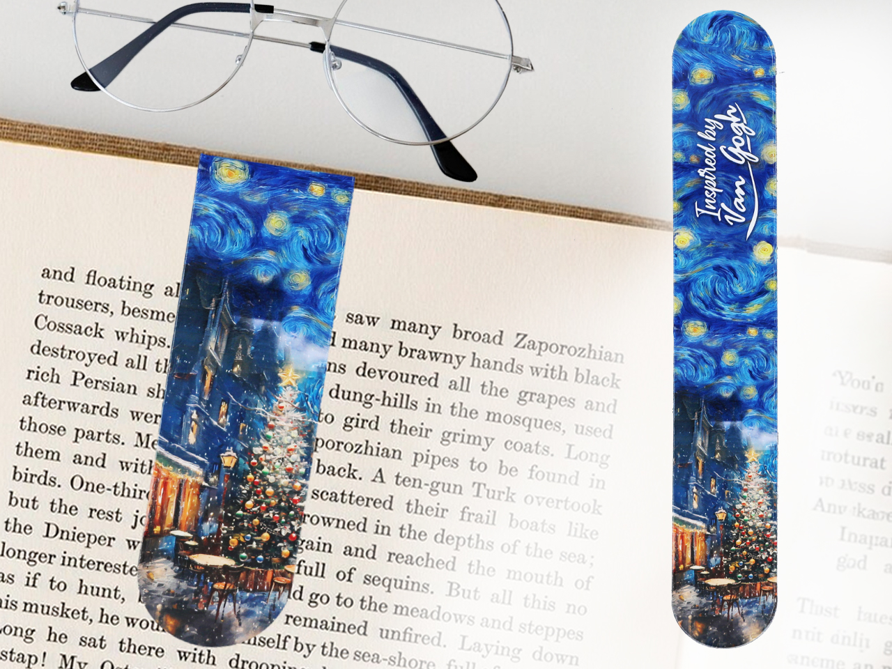Zakładka magnetyczna - inspirowany malarstwem van Gogha, Świąteczna Noc pod gwiazdami (CARMANI) - obrazek 4