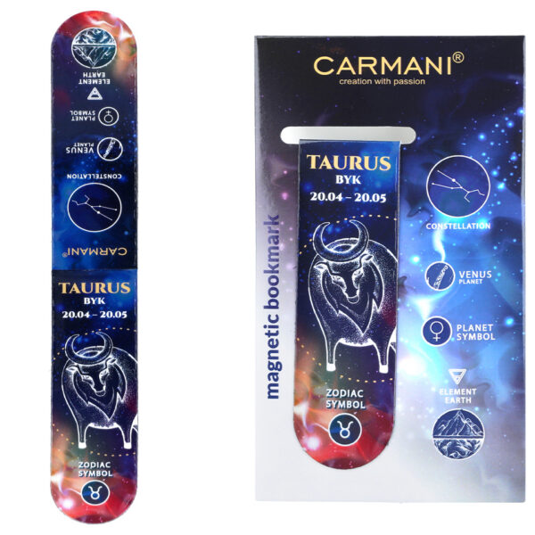 Zakładka magnetyczna - Znaki zodiaku, Byk (CARMANI)
