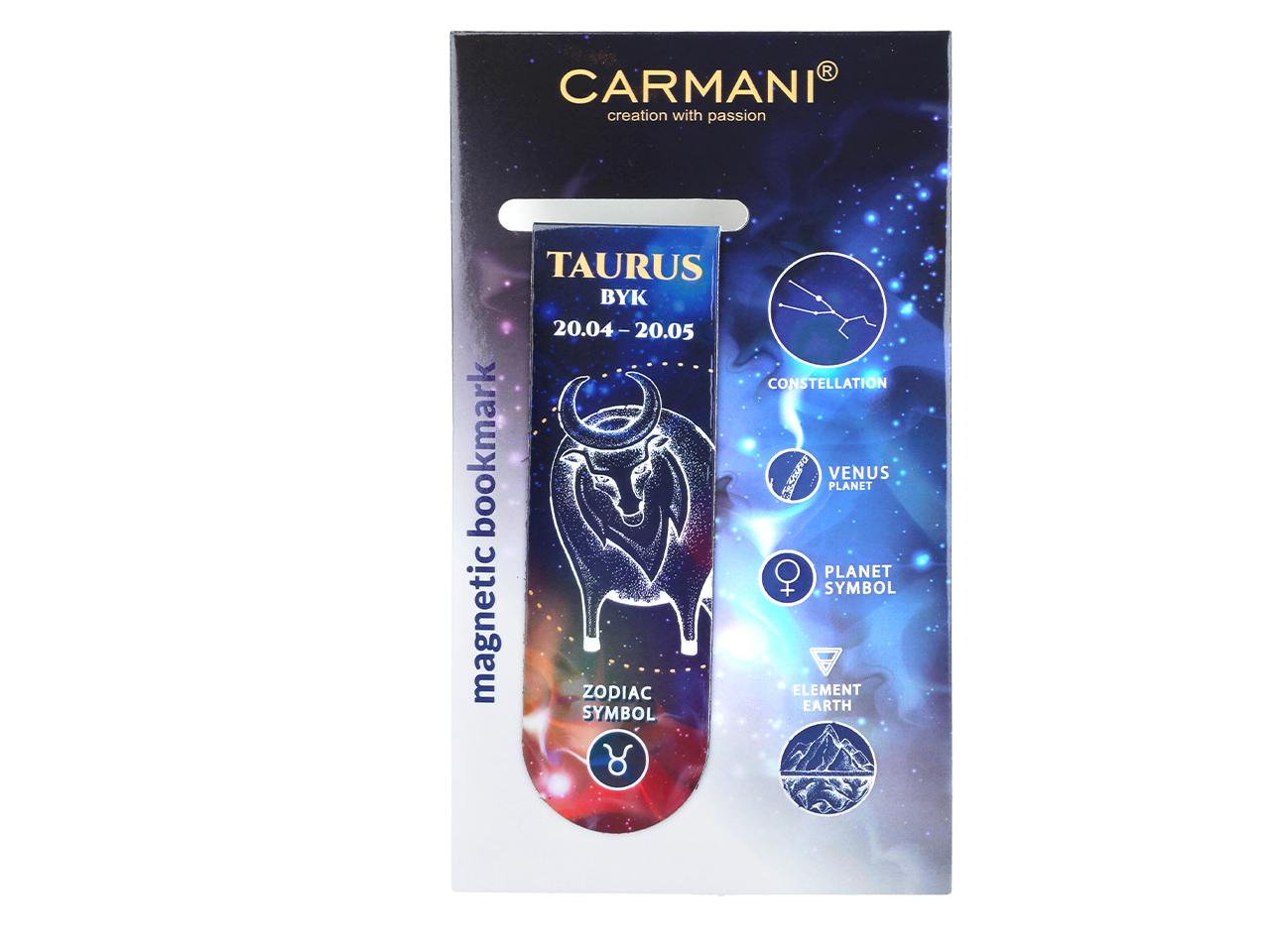 Zakładka magnetyczna - Znaki zodiaku, Byk (CARMANI) - obrazek 3