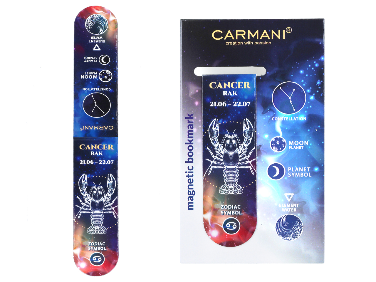 Zakładka magnetyczna - Znaki zodiaku, Rak (CARMANI)