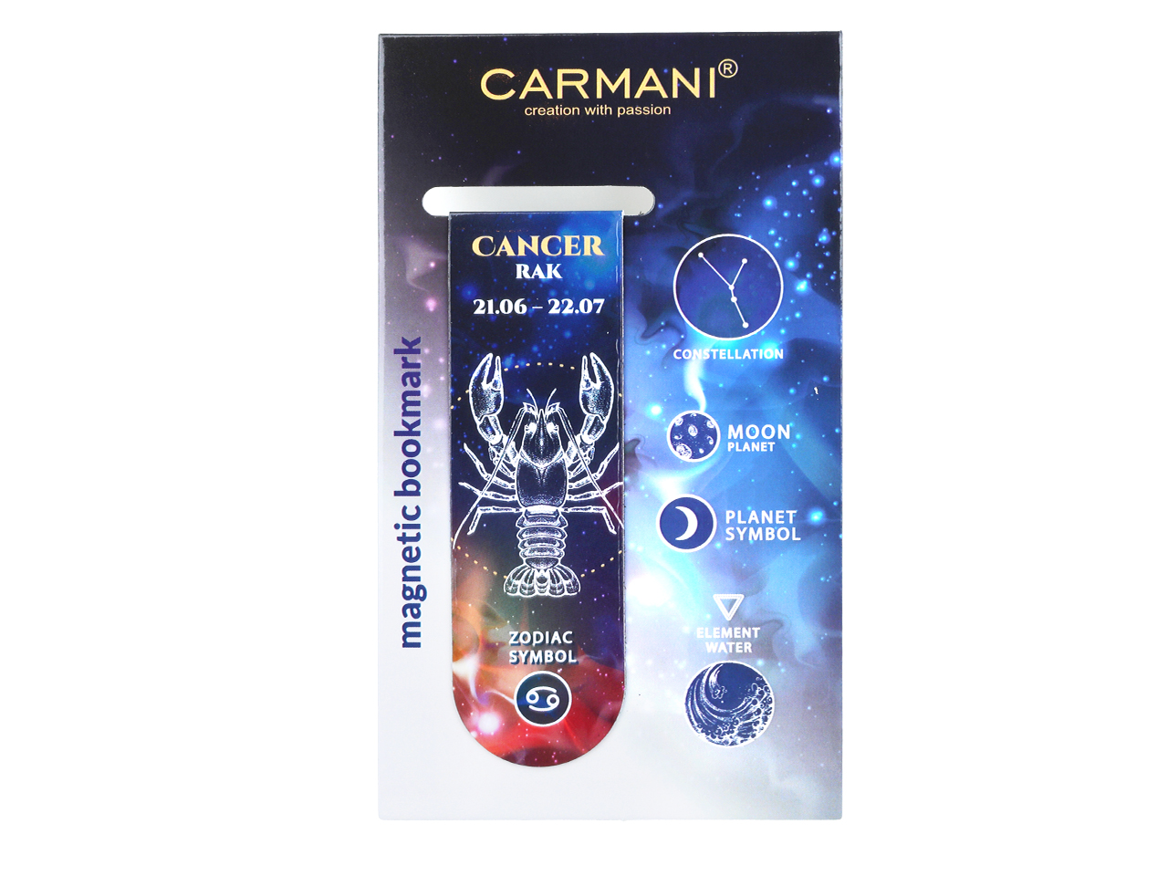 Zakładka magnetyczna - Znaki zodiaku, Rak (CARMANI) - obrazek 3