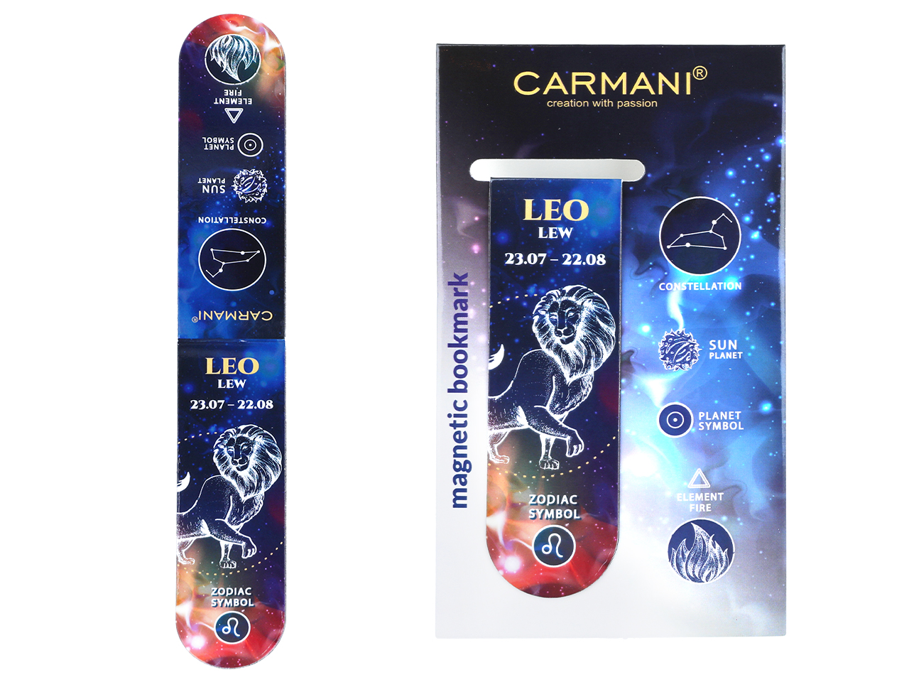 Zakładka magnetyczna - Znaki zodiaku, Lew (CARMANI)