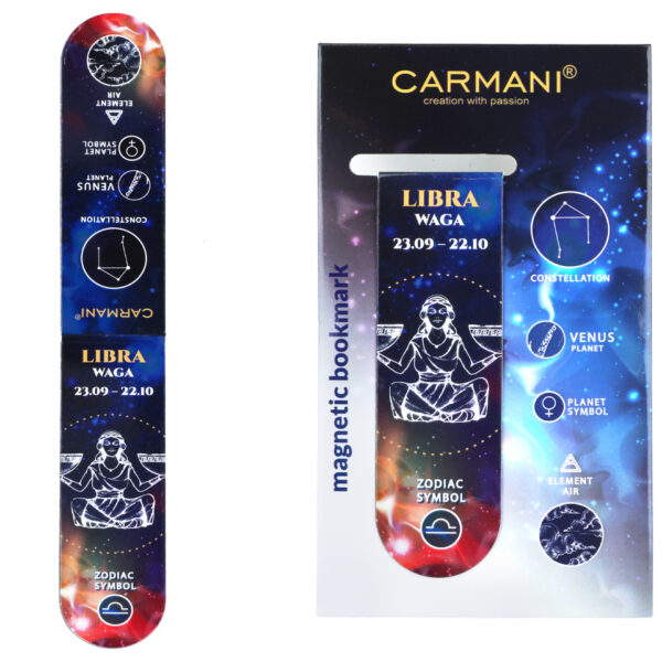 Zakładka magnetyczna - Znaki zodiaku, Waga (CARMANI)
