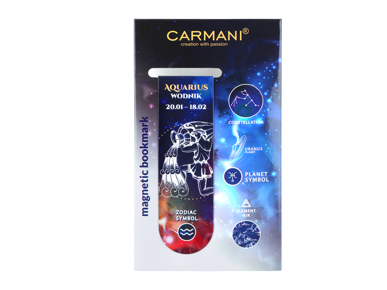 Zakładka magnetyczna - Znaki zodiaku, Wodnik (CARMANI) - obrazek 3