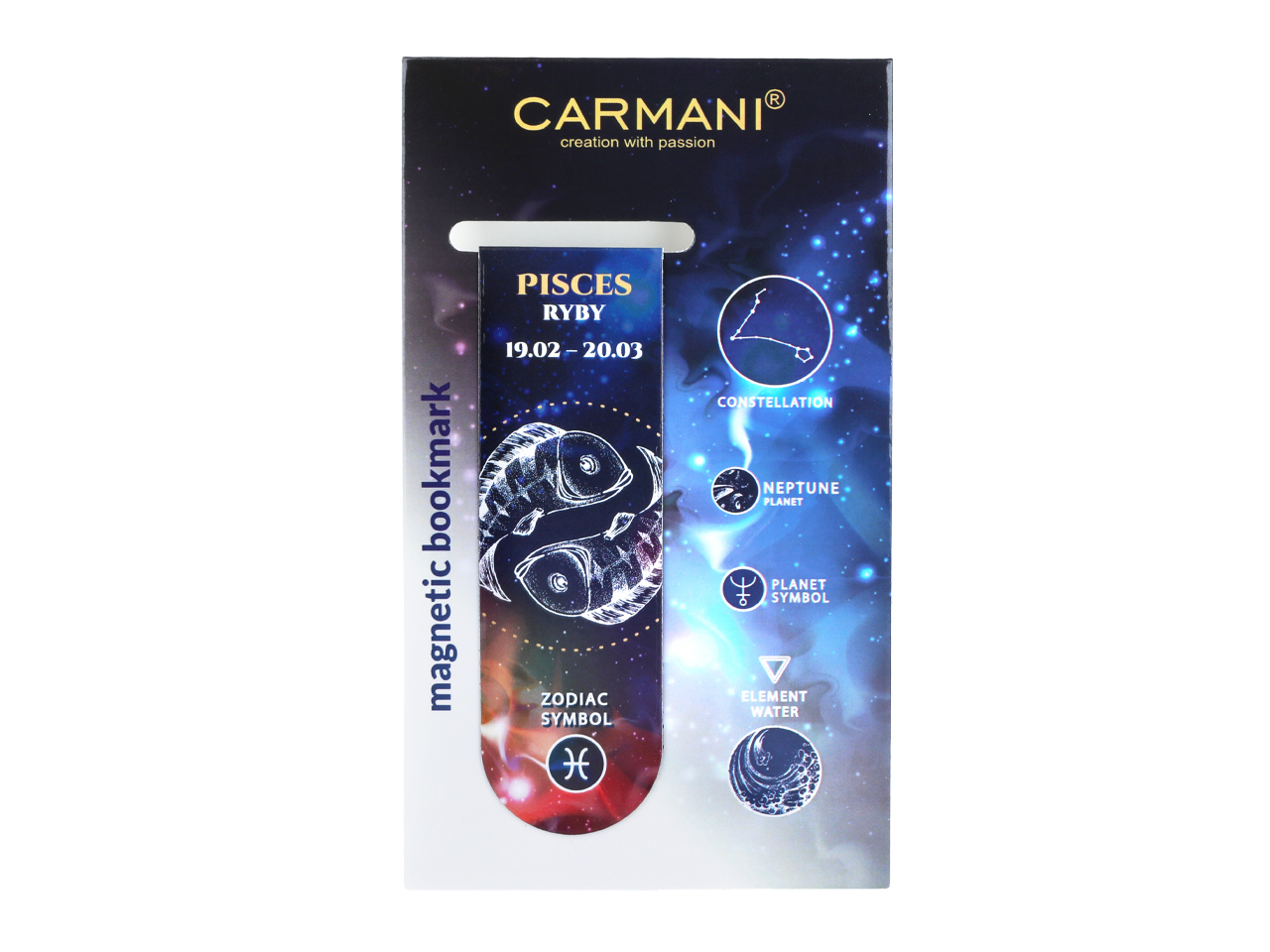 Zakładka magnetyczna - Znaki zodiaku, Ryby (CARMANI) - obrazek 3
