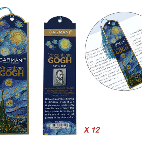 Kpl. 12 zakładek do książki - V. van Gogh, Gwiaździsta Noc (CARMANI)