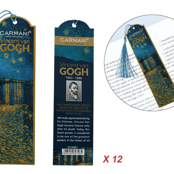 Kpl. 12 zakładek do książki - V. van Gogh, Gwiaździsta Noc nad Rodanem (CARMANI)