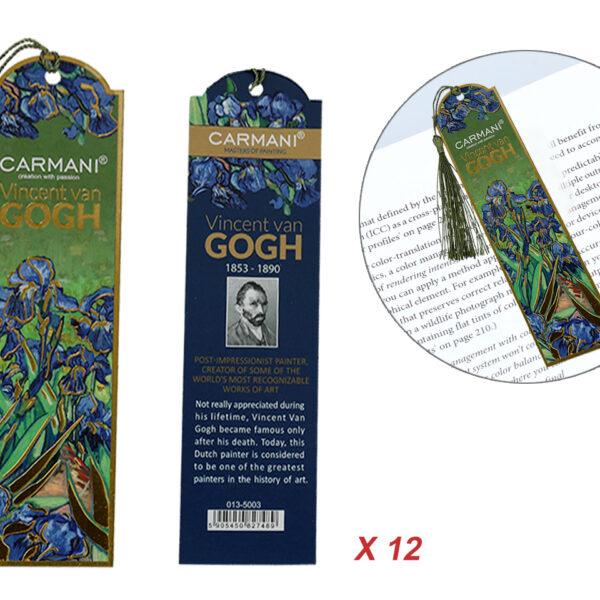 Kpl. 12 zakładek do książki - V. van Gogh, Irysy (CARMANI)