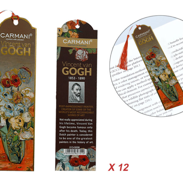 Kpl. 12 zakładek do książki - V. van Gogh, Róże i zawice (CARMANI)
