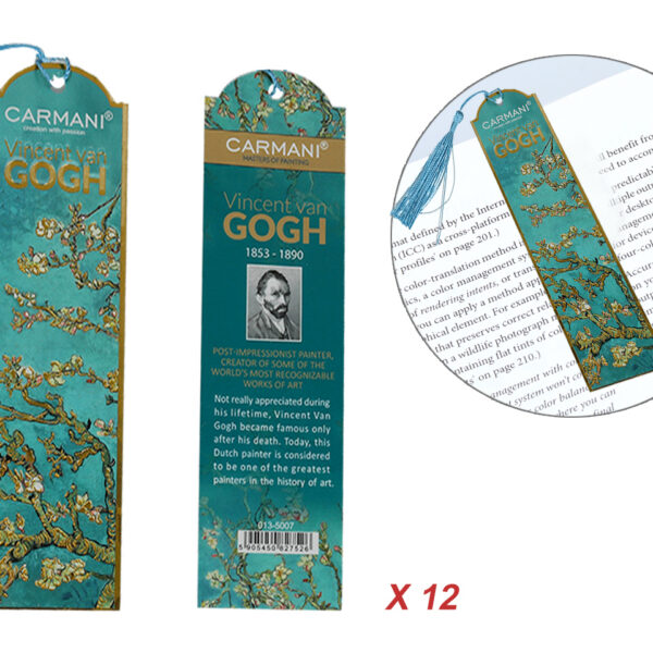 Kpl. 12 zakładek do książki - V. van Gogh, Kwitnący Migdałowiec (CARMANI)