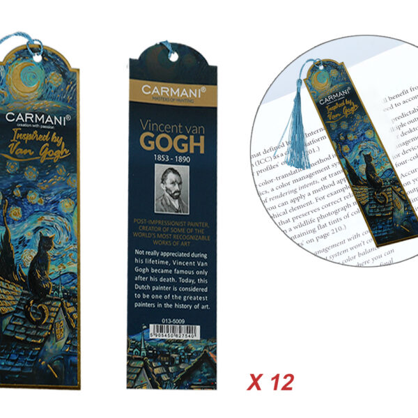 Kpl. 12 zakładek do książki - Inspirowana malarstwem V. van Gogh (CARMANI)