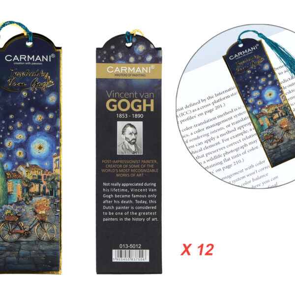 Kpl. 12 zakładek do książki - Inspirowana malarstwem V. van Gogh (CARMANI)