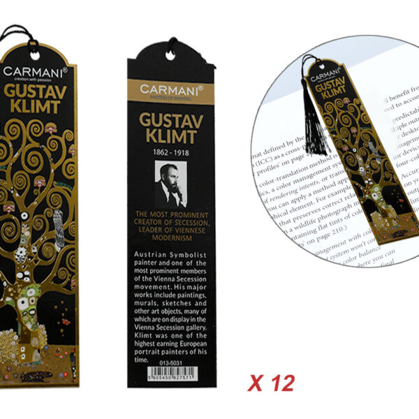 Kpl. 12 zakładek do książki - G. Klimt, Drzewo życia (CARMANI)