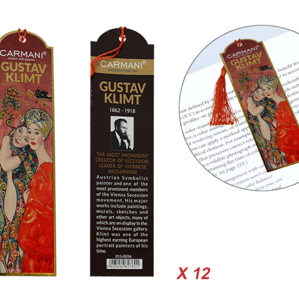 Kpl. 12 zakładek do książki - G. Klimt, Przyjaciółki (CARMANI)